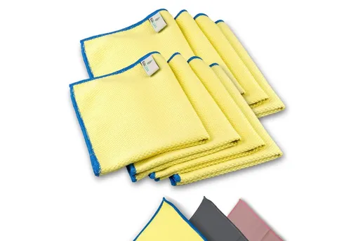 ELEXACLEAN Mikrofaser Fenstertücher Reinigungstücher (80% Polyester, 20% Polyamid (Mikrofaser), Set, 40x30 cm, streifenfrei, fusselfrei, reinigt nur mit Wasser, ULTRA CLEAR compact)
