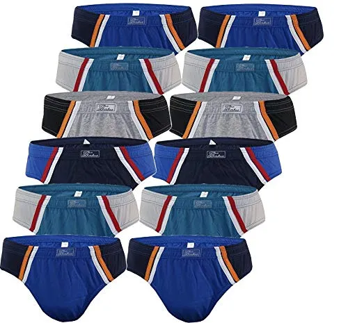 BestSale247 3er, 6er, 12er Pack Herren Slips Unterhosen Männer Feinripp Slip Unterwäsche aus 100% Baumwolle (M, 12 Stück Art. 570)