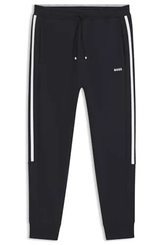 BOSS GREEN Jogginghose Hadikonos mit Logodruck - Blau XXL - Herren-Stoffhosen, elastisches Material für optimalen Komfort und lässigen Look, ideal für Freizeit und Sport.