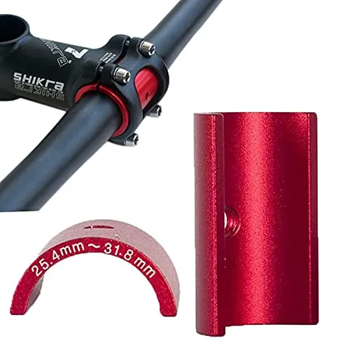 Lenkerhülse 25.4 auf 31.8 mm,Fahrradlenker Hülse,Lenkerschaft-Reduzierstück,Fahrradlenker Shim Spacer Spindelrohr-Reduzierstück Straßenradabdeckung Hülsenadapter (rot)