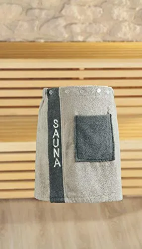 Gözze Kilt Sauna Sarong in beige von Alpenwolle