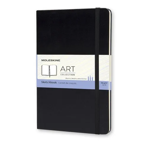 Moleskine Skizzenbuch (13 x 21 cm, Blanko, Harter Einband) - Schreibutensilien - Hochwertiges Skizzenbuch mit hartem Einband, ideal für kreative Ideen und Zeichnungen unterwegs.