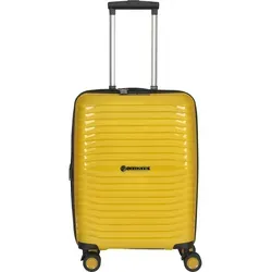 Stratic Bright+ Hartschalen-Koffer Trolley Handgepäck (Größe S, Yellow Gold) - Koffer mit NFC-Chip für Smartphone-Steuerung, wasserabweisend, erweiterbar und TSA-Schloss für maximale Sicherheit auf Reisen.