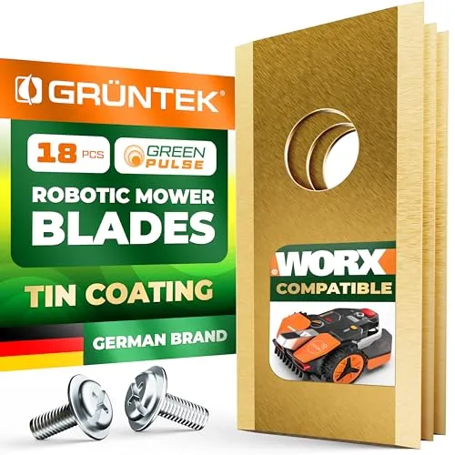 GRÜNTEK Mähroboter Ersatz-Klingen Set 18-tlg, kompatibel mit WORX
