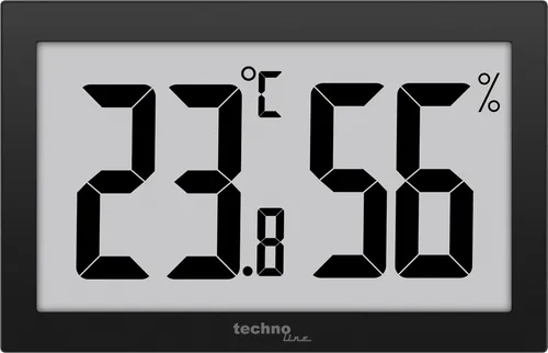 Technoline Digital XXL-Thermometer Hygrometer WS 9465 - Wetterstation mit digitaler Anzeige für Temperatur und Luftfeuchtigkeit, ideal für präzise Messungen im Innenbereich.