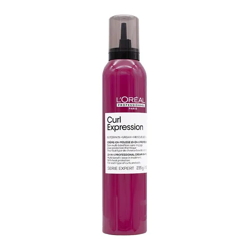 L'oreal Expert Curl Expression Cream Styling-Mousse 250ml - Frisierprodukte für definierte Locken, 250ml Haarschaum mit cremiger Formulierung für perfekten Halt und Pflege von lockigem Haar.