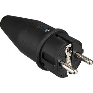 as - Schwabe Vollgummi-Stecker 230V 16A - Elektroinstallation Anschlussstücke: Wetterfester Gummistecker mit IP44-Schutz für zuverlässige Stromversorgung im Außenbereich, ideal für Baustellen und robuste Anwendungen.