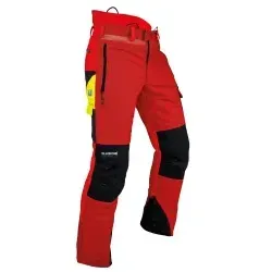 Pfanner-Austria Schnittschutzhose Ventilation, rot, Größe S - Arbeitshose mit KWF geprüfter Schnittschutzklasse 1, Dyneema-Gewebe für hohe Sicherheit, KlimaAIR-Funktionsfutter für beste Luftzirkulation und StretchAIR für optimalen Tragekomfort.