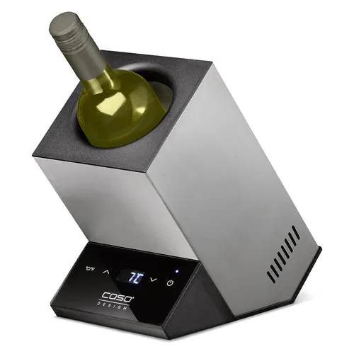 Weinkühler Wine Case One Inox von caso Design - Edelstahl Weinkühler mit LED Temperaturanzeige, modernem Design und ideal für stilvolle Weinpräsentation.