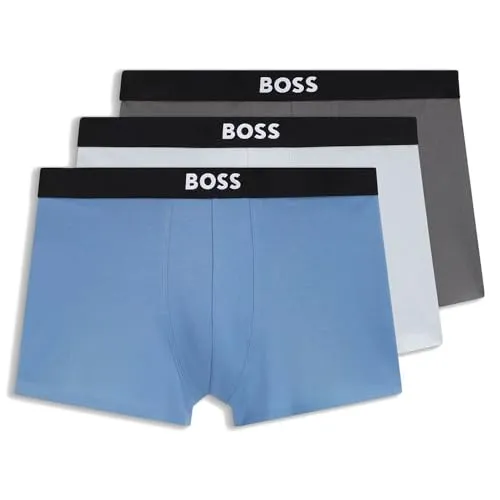 BOSS Trunk 3P Trunk BOSS ONE mit unifarbenen Bund - Sportlicher Trunk für Herren aus der BUWM-Serie von BOSS. Eng anliegend und aus elastischem Jerseystoff für optimalen Tragekomfort. Ein Must-have für jede Wäscheschublade.