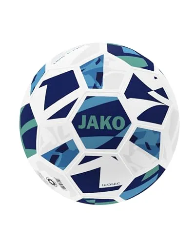 JAKO Fußball Lightball Iconic Größe 5 - Freizeitball für Fußball, ideal für Nachwuchsspieler mit Hybrid-Technologie für optimale Flugbahn und geringes Gewicht von nur 290 Gramm.