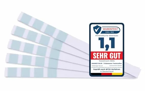 smardy 5x Wasser Teststreifen Wasserhärte Wasserteststreifen Gesamthärte Test Wasserqualität Kalk Wassertest für Trinkwasser Pool und Aquarium