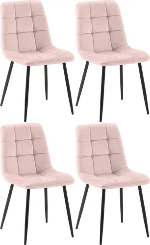 Deluke Esszimmerstuhl Set, Pink, 4er Set, stilvoller Komfort für Ihr Zuhause