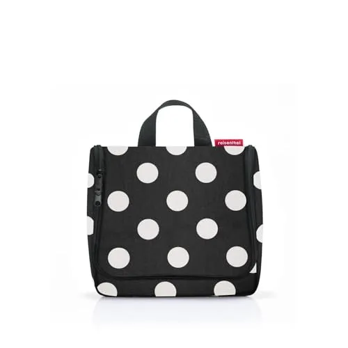 reisenthel Kulturbeutel Toiletbag Dots White WH7073 - Reisetaschen mit 3 l Volumen, ideal für Ordnung auf Reisen und in stilvollem Design. Perfekt für alle Geschlechter und aus robustem Polyester gefertigt.
