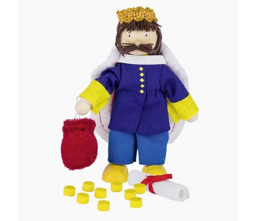 goki Biegepuppe König mit Umhang (Packung, 10-tlg., spar set), voll beweglich