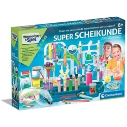 Clementoni Wetenschap en Spel Super Scheikunde - Experimentierkasten für Kinder ab 8 Jahren, fördert Neugier und wissenschaftliches Denken mit 80 spannenden Experimenten in einem echten Chemielabor.