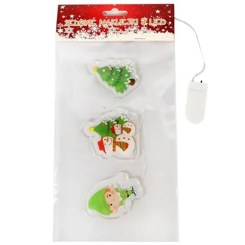 Weihnachts-Gelaufkleber mit LED für Fenster- und Möbeldekoration - Schneemann, m
