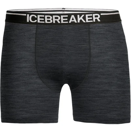 Icebreaker Mens Anatomica Boxers Jet HTHR (L) - Funktionsunterwäsche, aus supersoftem Merinostoff für ultimativen Komfort und Atmungsaktivität – ideal für Alltag und Abenteuer!