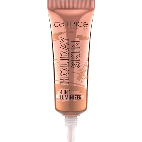 Catrice Holiday Skin 4 in 1 Luminizer, Highlighter, Nr. 010, Braun, sofortiges Ergebnis, natürlich, strahlend, für trockene Haut, vegan, ölfrei, ohne Parfüm, ohne Alkohol, 1er Pack (10ml)