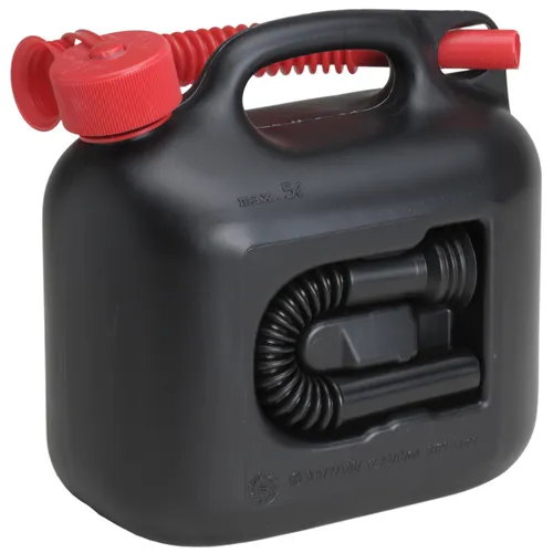 Benzinkanister PREMIUM 5 Liter schwarz NEU Kraftstoff-Kanister Reservekanister L