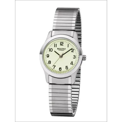 Regent Damen-Armbanduhr XS Analog Edelstahl 12310138 - Elegante Armbanduhr für Damen aus Edelstahl mit 27 mm Durchmesser, Quarzwerk und wasserdicht bis 3 ATM – ideal für jeden Anlass.