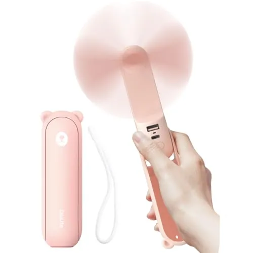 JISULIFE Mini Handventilator 3-in-1 mit Powerbank