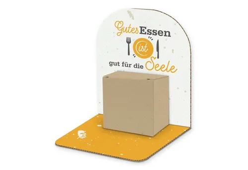 itenga Grußkarten itenga Geldgeschenkverpackung Basic Gutes Essen I Aufsteller Würfel (M