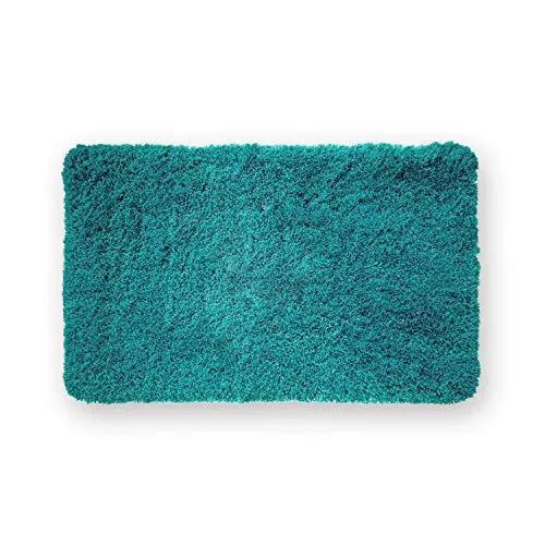 WohnDirect Premium Badematte Einzeln zum Set kombinierbar • Badvorleger Duschmatte • rutschfest & Waschbar • Badteppich, Badezimmerteppich Petrol • 60 x 100 cm