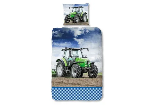 Traumschloss Flanell Bettwäsche Comfort, 2-teilig, Traktor-Motiv - Bettwäsche-Set aus 100% Baumwolle mit angerauter Oberfläche für optimale Wärme und Komfort. Der praktische Reißverschluss erleichtert das Beziehen und sorgt für eine einfache Pflege.