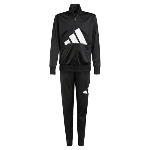 adidas Unisex Kinder ESSENTIALS BIG LOGO CLIMACOOL TRACKSUIT - Trainingsbekleidung mit durchgehendem Reißverschluss, aus 100 % recyceltem Polyester für nachhaltigen Komfort und optimale Klimaregulierung.