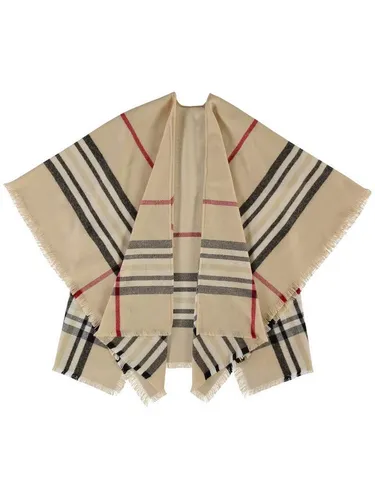 Giorgio Rimaldi Poncho Polyacryl - Beige - Stylischer Poncho aus 100% Polyacryl, ideal für kühle Tage. Bequem und vielseitig kombinierbar, perfekt für jeden Anlass!