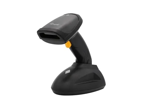 Equip 351025 Drahtloser 1D Laser-Barcodescanner - Barcode-Scanner für präzises Scannen von 1D-Barcodes, kabellos mit 100-200 Meter Reichweite, robust und wasserbeständig (IP54) – ideal für Einzelhandel und Bestandsmanagement.