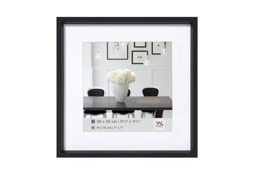 Walther Bilderrahmen Kunststoffrahmen Steel Style ES220B 20x20cm schwar