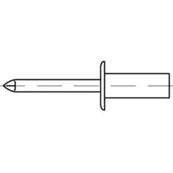 Gesipa CAP-Blindniete Alu/Stahl 4 x 9,5 S - 500 Stück - Hochwertige geschlossene Blindnieten mit Sollbruchdorn, ideal für präzise Verbindungen in Metallkonstruktionen. Perfekt für Handwerker und Profis!