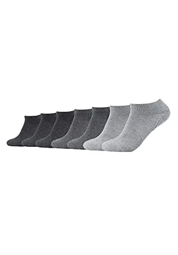 Camano Herren 3003 Ca-Soft 7 Paar Sneakersocken, Grau, 43-46 EU