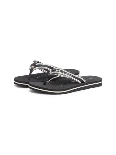 Produktbild Tommy Hilfiger Damen Th Webbing Summer Sandal – Zehentrenner in Schwarz, Größe 37 EU