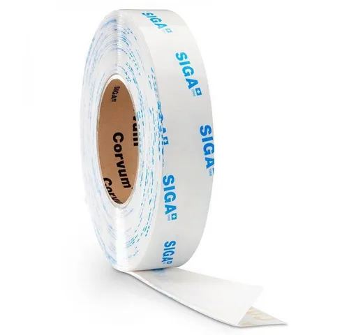 Siga-Corvum Dampfsperrklebeband 30/30 mm x 25 m - Klebstoffe für perfekte Abdichtung, hochgradig wasserfest und ideal für die Bauindustrie.