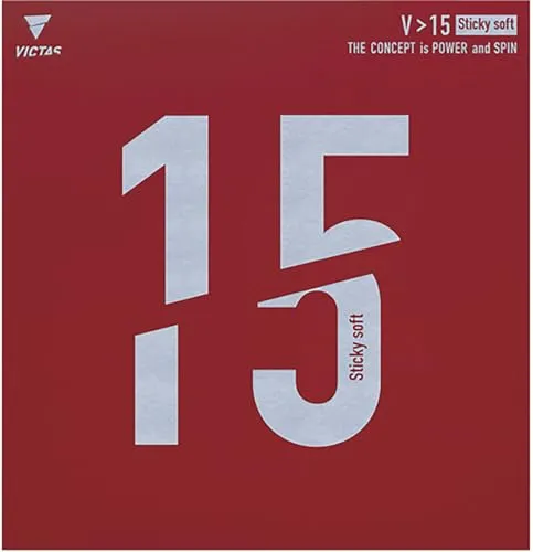 Victas Belag V>15 Sticky Soft schwarz MAX - schwarz MAX von VICTAS