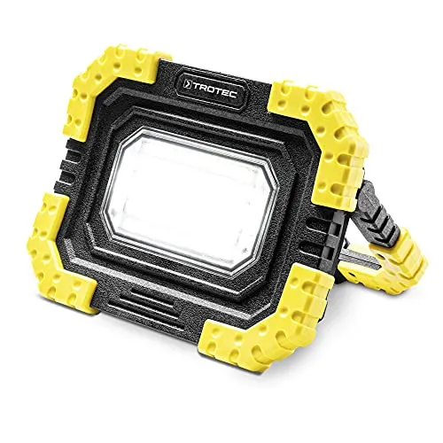 TROTEC Akku-LED-Arbeitsleuchte PWLS 06-10 | Baustrahler LED-Strahler LED-Arbeitslampe kabellose Handlampe mit USB-Powerbank