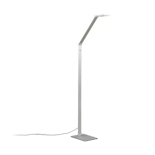 Lucande LED Stehlampe Resi - dimmbar und modern - Standleuchte aus Aluminium mit fest verbautem LED-Leuchtmittel. Ideal als Lesebeleuchtung dank dimmbarer Helligkeit in 3 Stufen für individuelles Licht. Höhe: 136 cm.