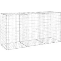 vidaXL Gabionenwand mit Abdeckung 200x60x100cm