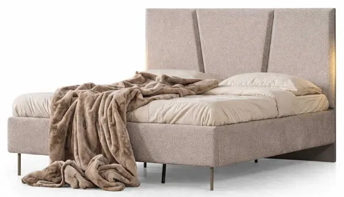 Modernes Bett in Beige – Bequem und Geräumig - Dieses stilvolle Bett bietet eine großzügige Liegefläche von 160 x 200 cm und ist ideal für Jugendliche und Erwachsene. Hochwertige Materialien sorgen für Komfort und eine moderne Optik im Schlafzimmer.
