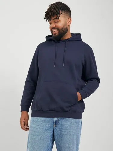 Jack & Jones Herren Jjebradley Sweat Hood Noos Pls Kapuzenpullover, Navy Blazer, 6XL - Kapuzenpullover für Herren mit praktischer Känguru-Tasche, ideal für lässige Freizeitlooks und große Größen.