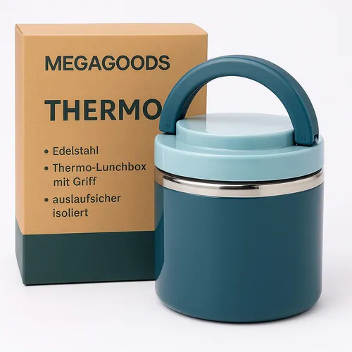 MEGAGOODS Elektrische Lunchbox Edelstahl