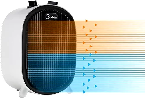 Midea NF20-20AWE Heizlüfter, geringer Stromverbrauch, 2000 W für den Heimgebrauch, tragbare Elektroöfen, schnelle Heizung, geräumige Räume und Büros, leise, Weiß