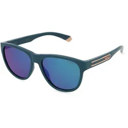 Polaroid PLD 2156/S Unisex-Sonnenbrille - Sportbrillen mit stylischem Cateye-Design, blauem Kunststoff-Gestell und grauen Gläsern für optimalen UV-Schutz und trendigen Look.