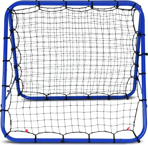 COSTWAY Rebounder 100x100cm – Faltbares Fußballnetz mit verstellbaren Winkeln - Stabiles, faltbares Fußballnetz für drinnen und draußen. Verstellbare Winkel ermöglichen individuelles Training. Robuste Metallkonstruktion und hochwertiges PE-Netz sorgen für Langlebigkeit und einfache Montage.