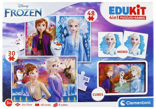 Puzzle 2w1  Memo  Klocki Frozen CLEMENTONI 18292 CLM CLEMENTONI 8005125182923