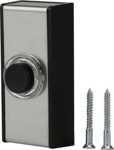 FRIEDLAND Klingel-Taster Aufputz silber/schwarz