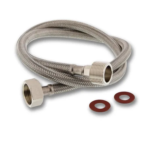 Scanpart Edelstahl-Verlängerungsschlauch 1m 10bar Pex-Innenschlauch